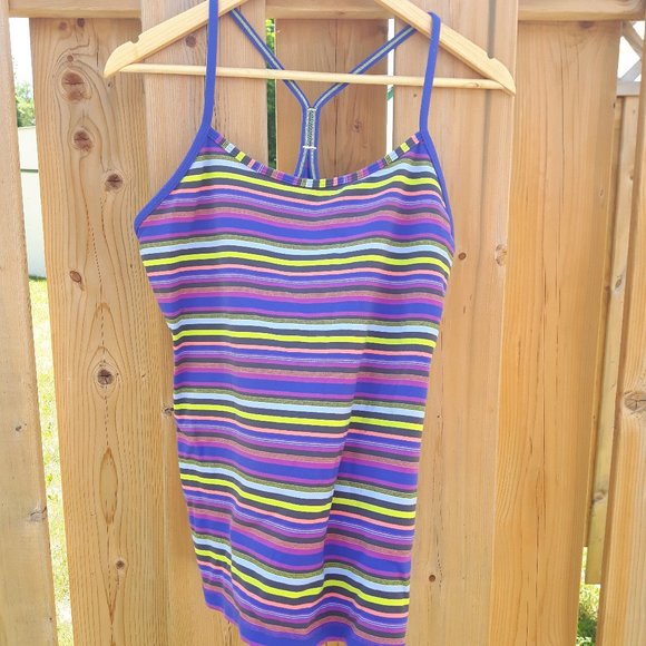 lululemon athletica Tops - Lululemon Colors Poncho Stripe Power Y Tank 12